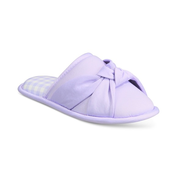 Charter Club Women's‎ Slip-on Twisted Slippers - Lightest Lilac - X-Large 11-13 - Picture 1 of 9